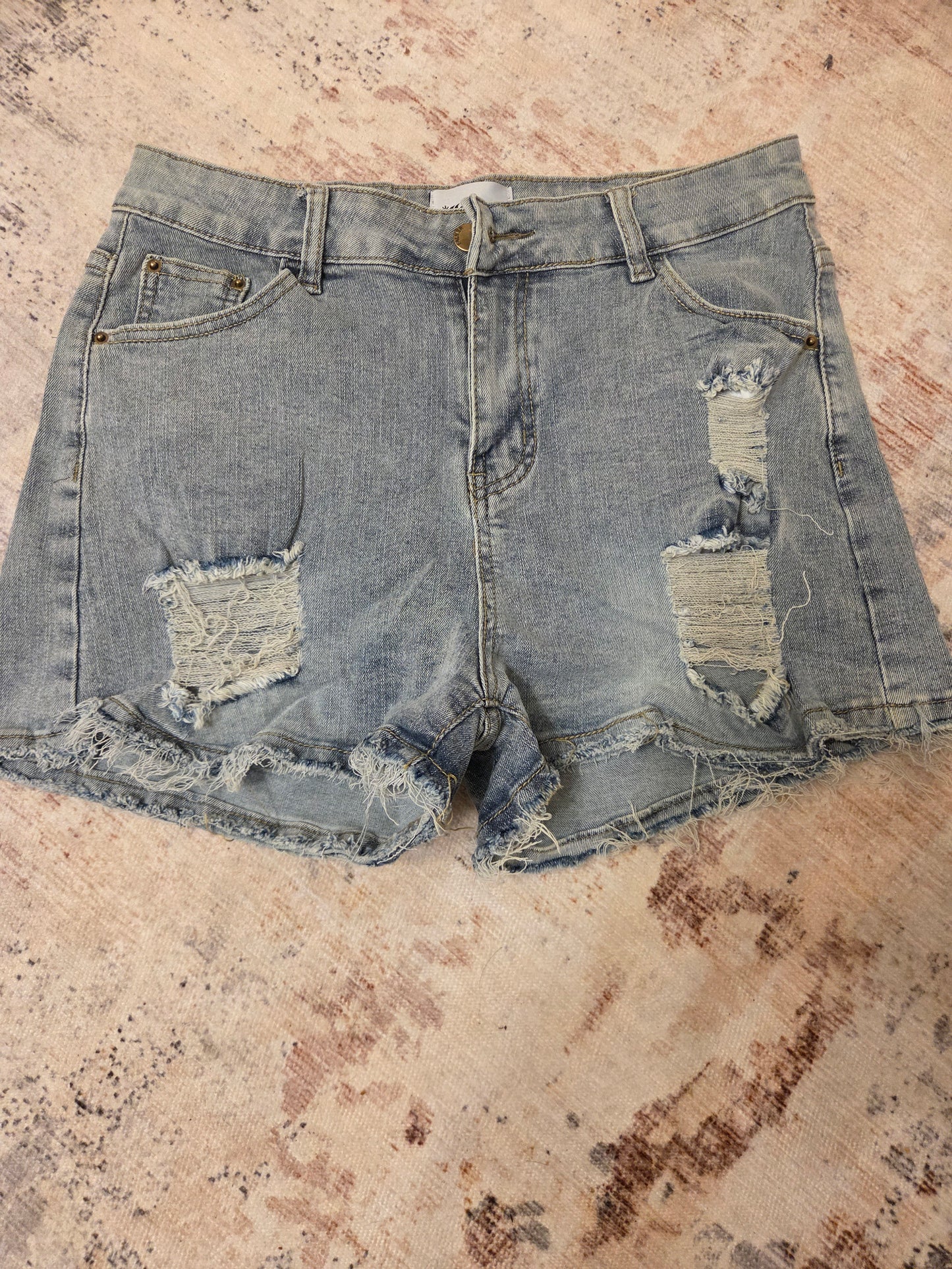 Ladies Cut-up Jean Shorts